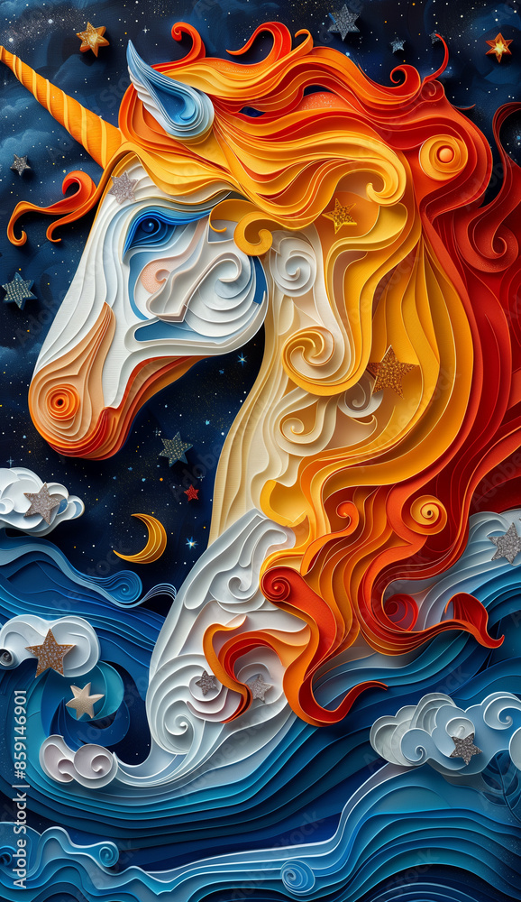 illustration of a horse in the night illustration of a horse in the night