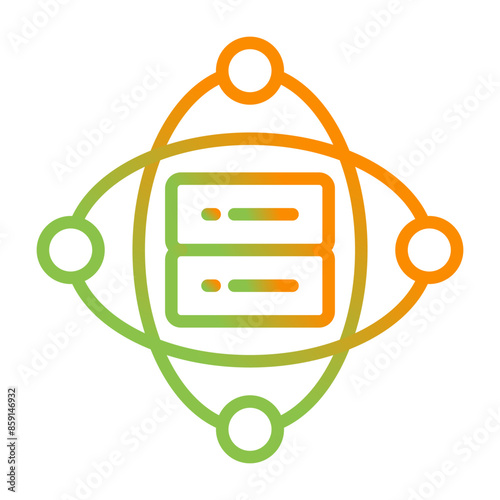 Cluster Server Vector Icon