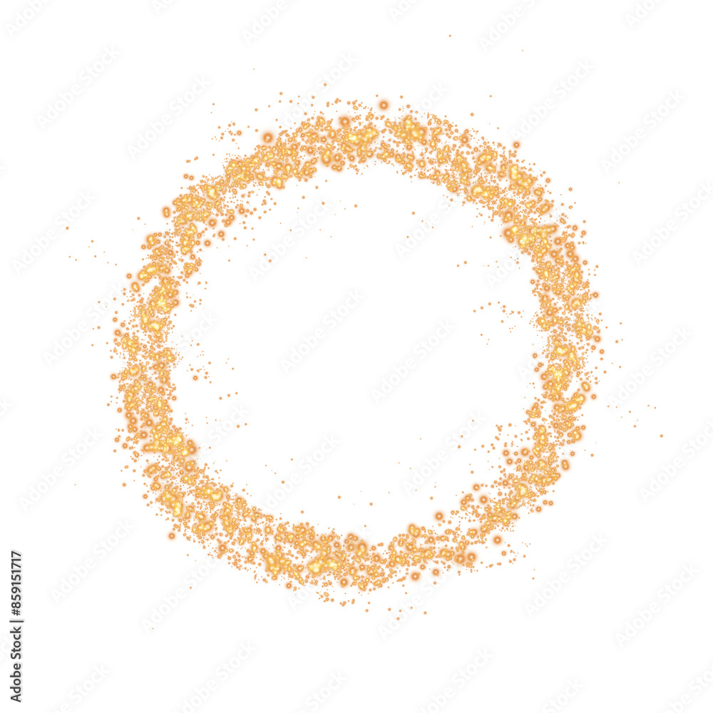 Golden or yellow magical fantasy portal. Round light frame, with fine dust particles, futuristic teleporter. Golden neon lights illuminate night scene with sparkles. Lighting effect. PNG. Golden or yellow magical fantasy portal. Round light frame, with fine dust particles, futuristic teleporter. Golden neon lights illuminate night scene with sparkles. Lighting effect. PNG.