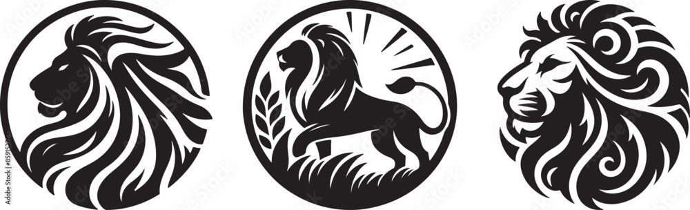 lion head silhouette vector artwork lion head silhouette vector artwork