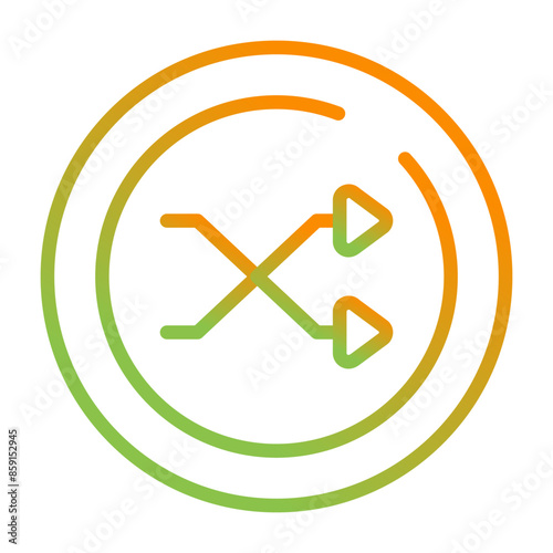 Shuffle Circle Vector Icon