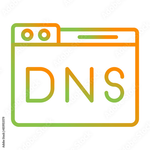 Domain DNS Management Vector Icon