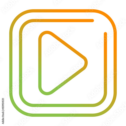 Play Sqaure Vector Icon
