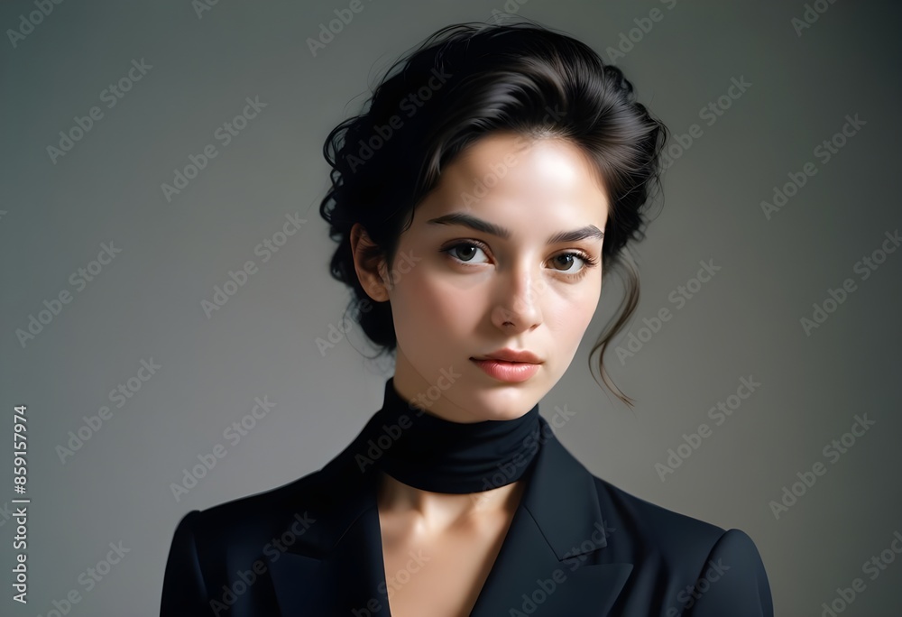 Beautiful elegant woman front view photo Beautiful elegant woman front view photo
