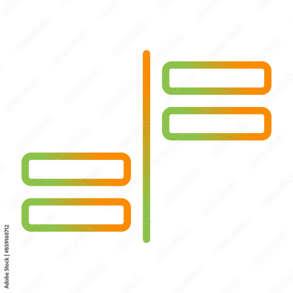 Horizontal Alignment Vector Icon Horizontal Alignment Vector Icon