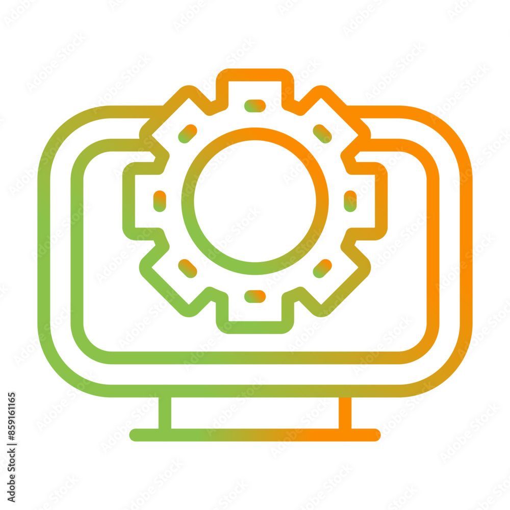Desktop Computer Vector Icon Desktop Computer Vector Icon