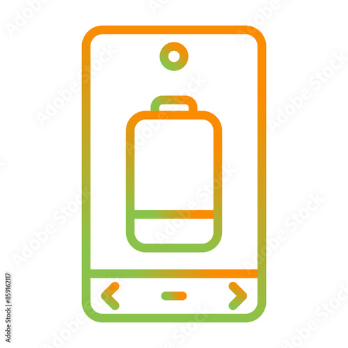 Battery Low Vector Icon
