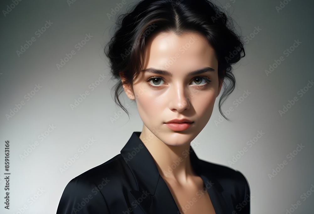Beautiful elegant woman front view photo Beautiful elegant woman front view photo