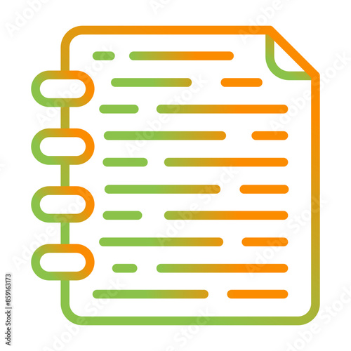 Note Page Vector Icon