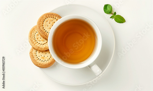 Sweet Bliss: Refreshing Tea with Cookies
