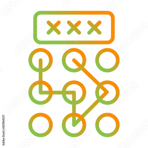 Pattern Lock Vector Icon