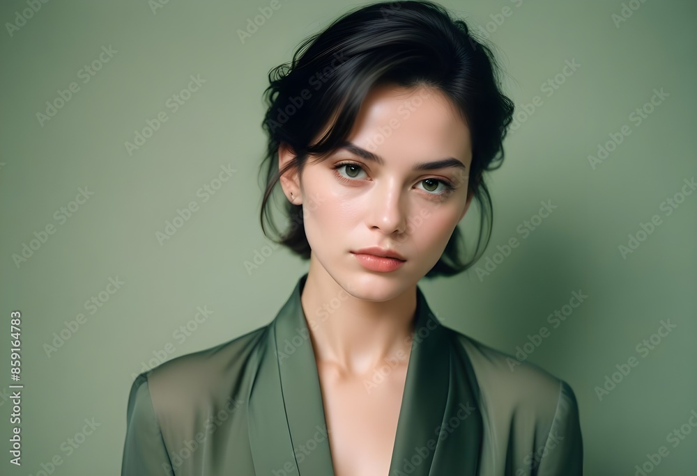 Beautiful elegant woman front view photo Beautiful elegant woman front view photo
