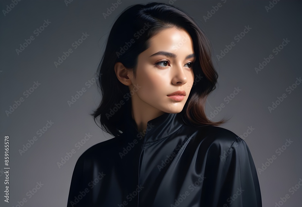 Beautiful elegant woman front view photo Beautiful elegant woman front view photo