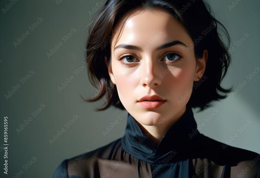 Beautiful elegant woman front view photo Beautiful elegant woman front view photo