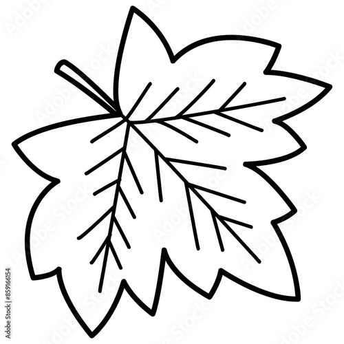 cute doodle tree leaf