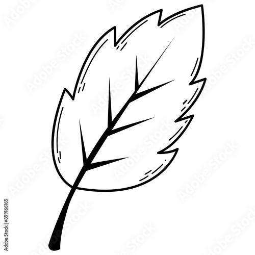 cute doodle tree leaf