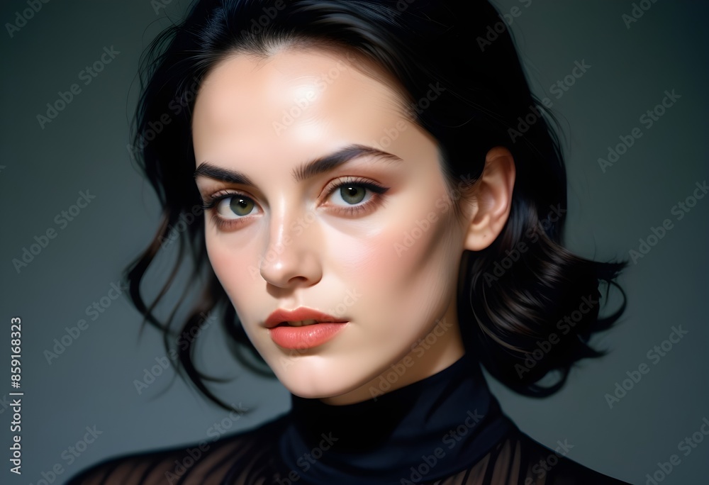 Beautiful elegant woman front view photo Beautiful elegant woman front view photo
