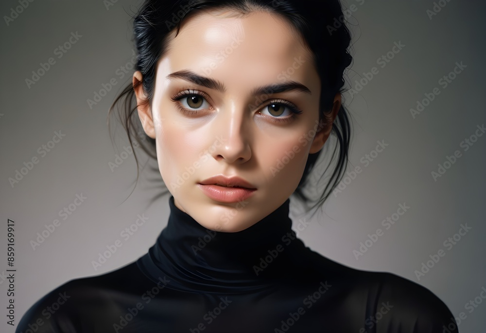 Beautiful elegant woman front view photo Beautiful elegant woman front view photo