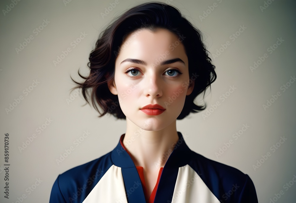 Beautiful elegant woman front view photo Beautiful elegant woman front view photo