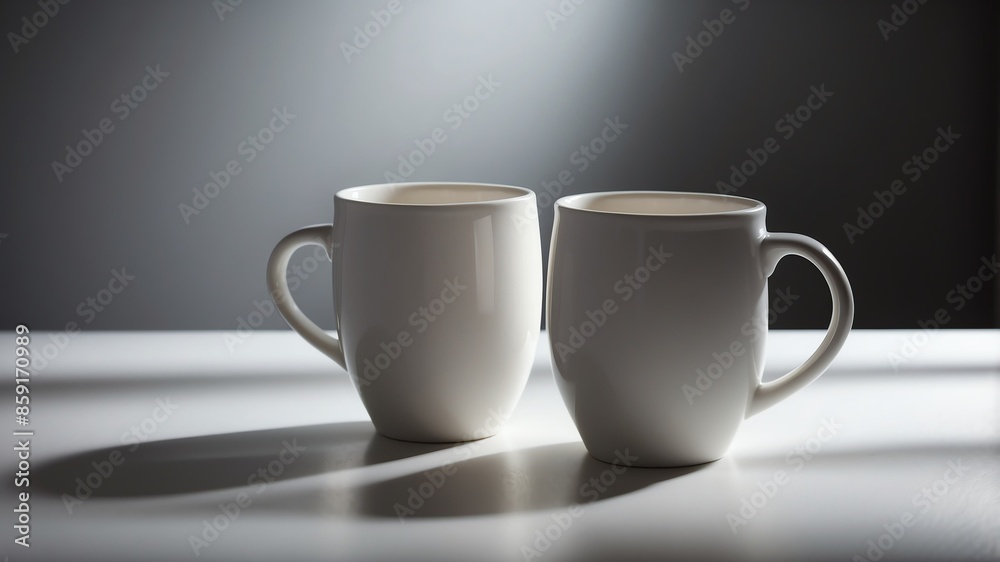white table and plain background with dramatic lighting white table and plain background with dramatic lighting