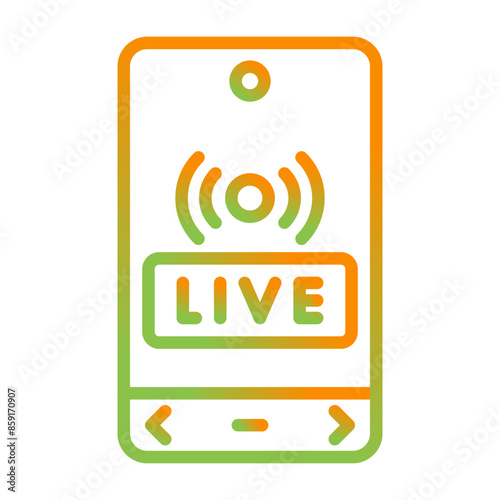 Live Streaming Vector Icon