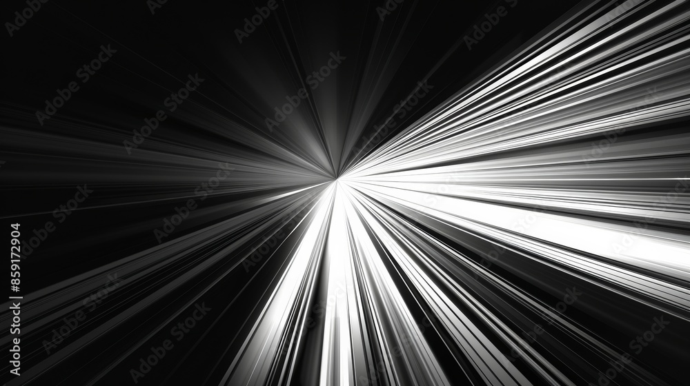 Abstract black and white light burst effect, futuristic design Abstract black and white light burst effect, futuristic design
