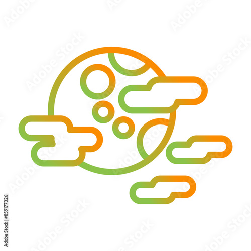 Cloudy Night Vector Icon