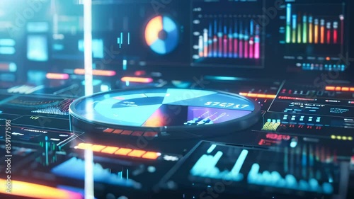 Wallpaper Mural Digital marketing data visualization with graphs and charts Torontodigital.ca