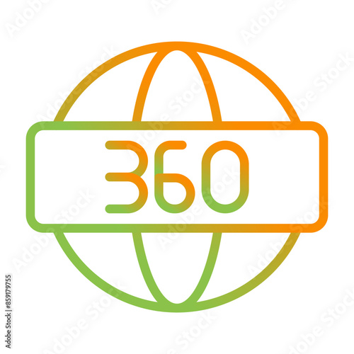 360 Degrees Vector Icon
