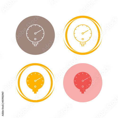 Pressure Gauge Vector Icon
