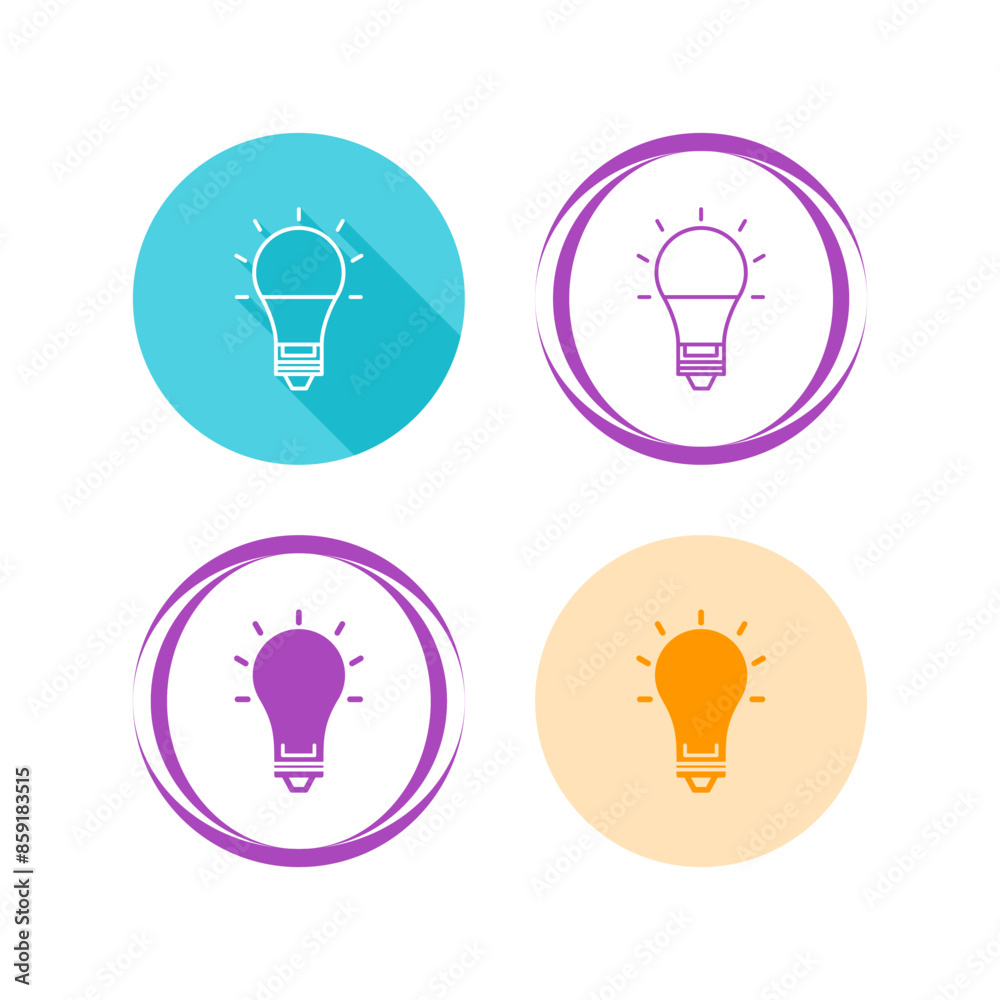 Electric Bulb Vector Icon Electric Bulb Vector Icon