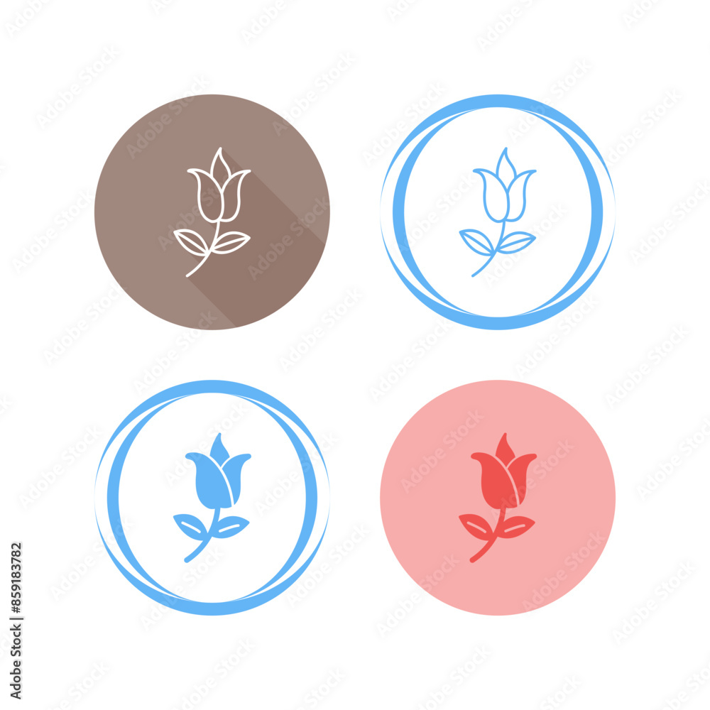 Flower with leaves Vector Icon Flower with leaves Vector Icon