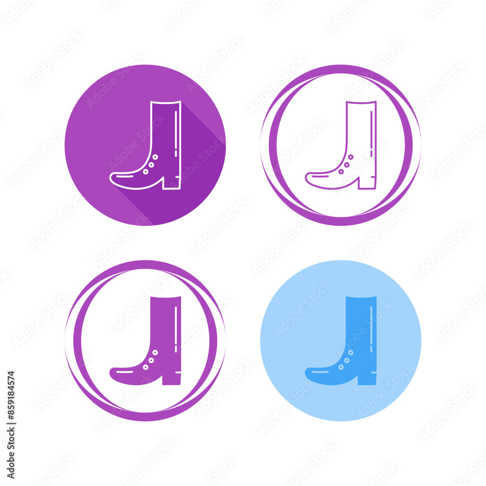 Cowboy Boot Vector Icon Cowboy Boot Vector Icon