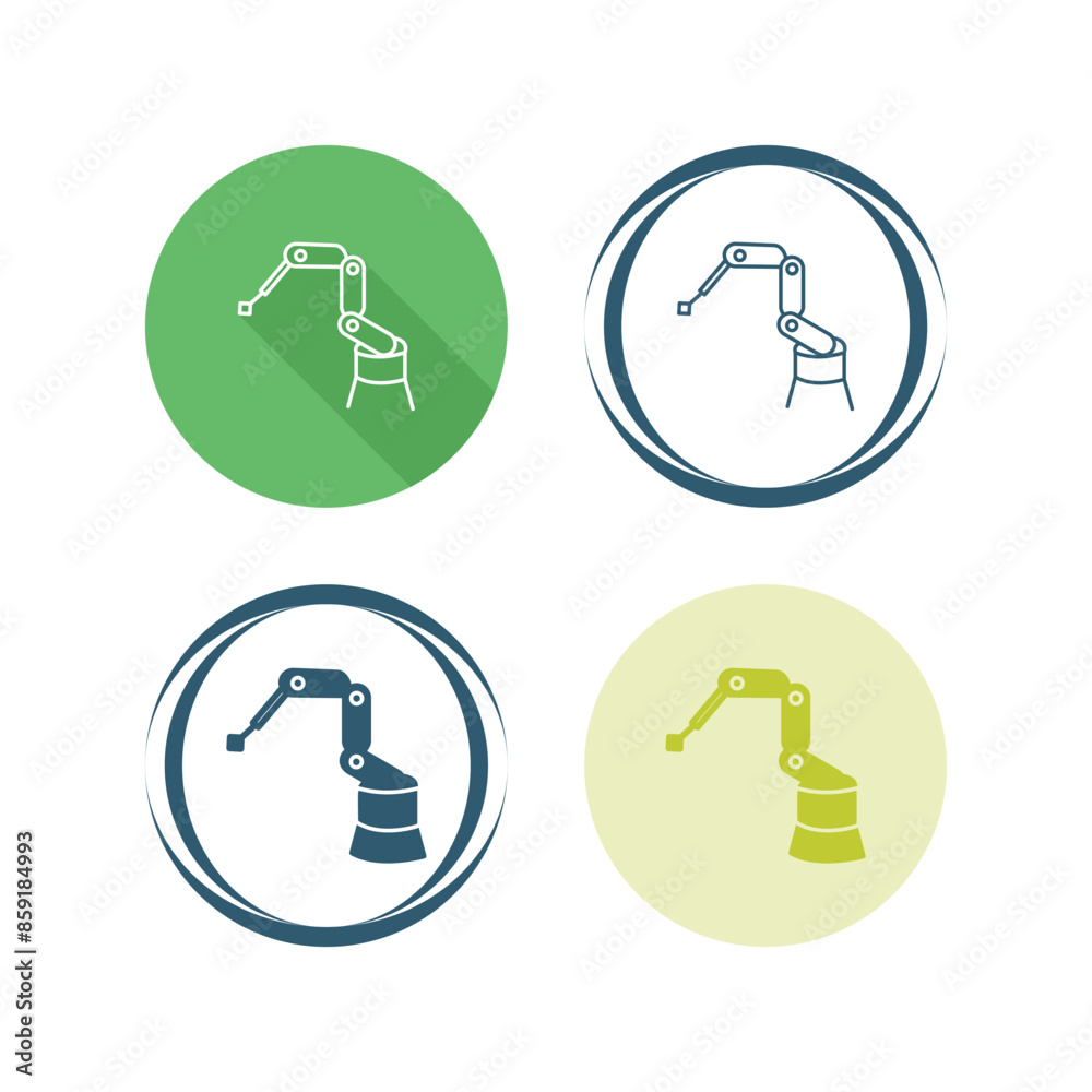 Industrial Robot Vector Icon Industrial Robot Vector Icon