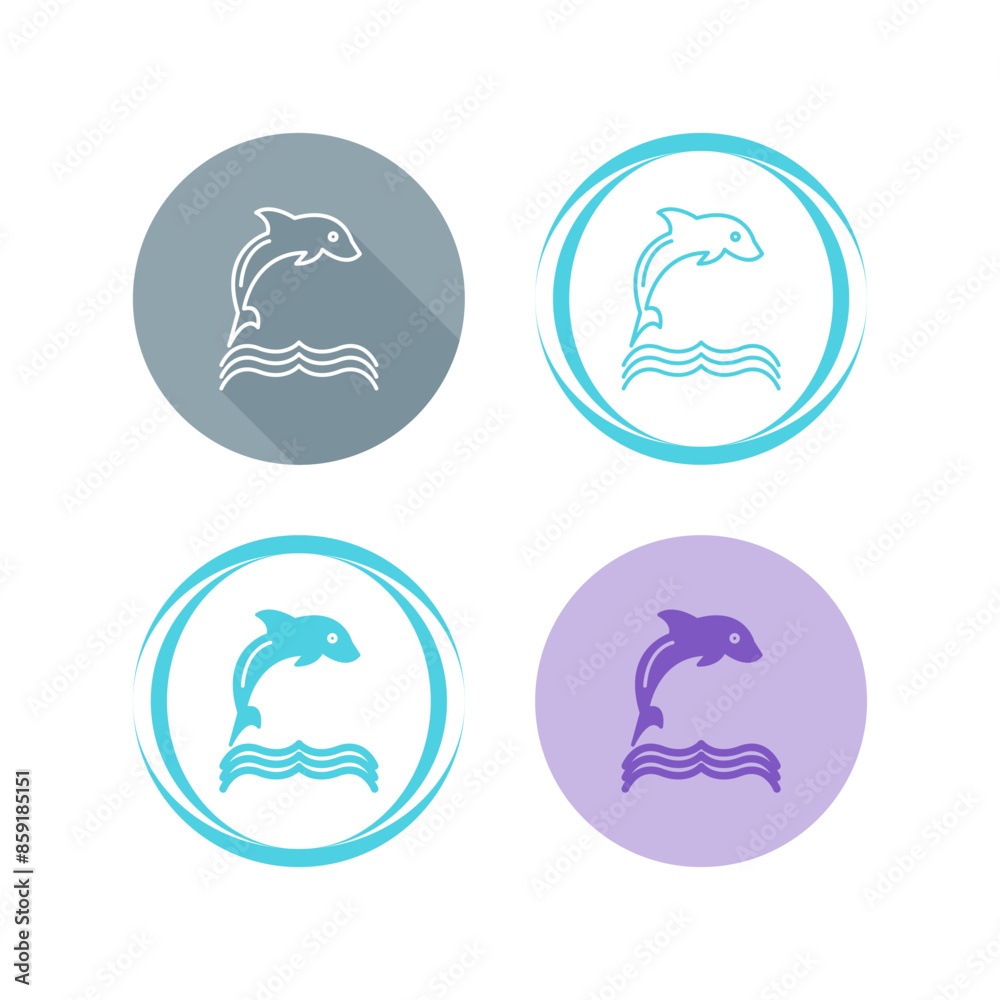 Dolphin Vector Icon Dolphin Vector Icon
