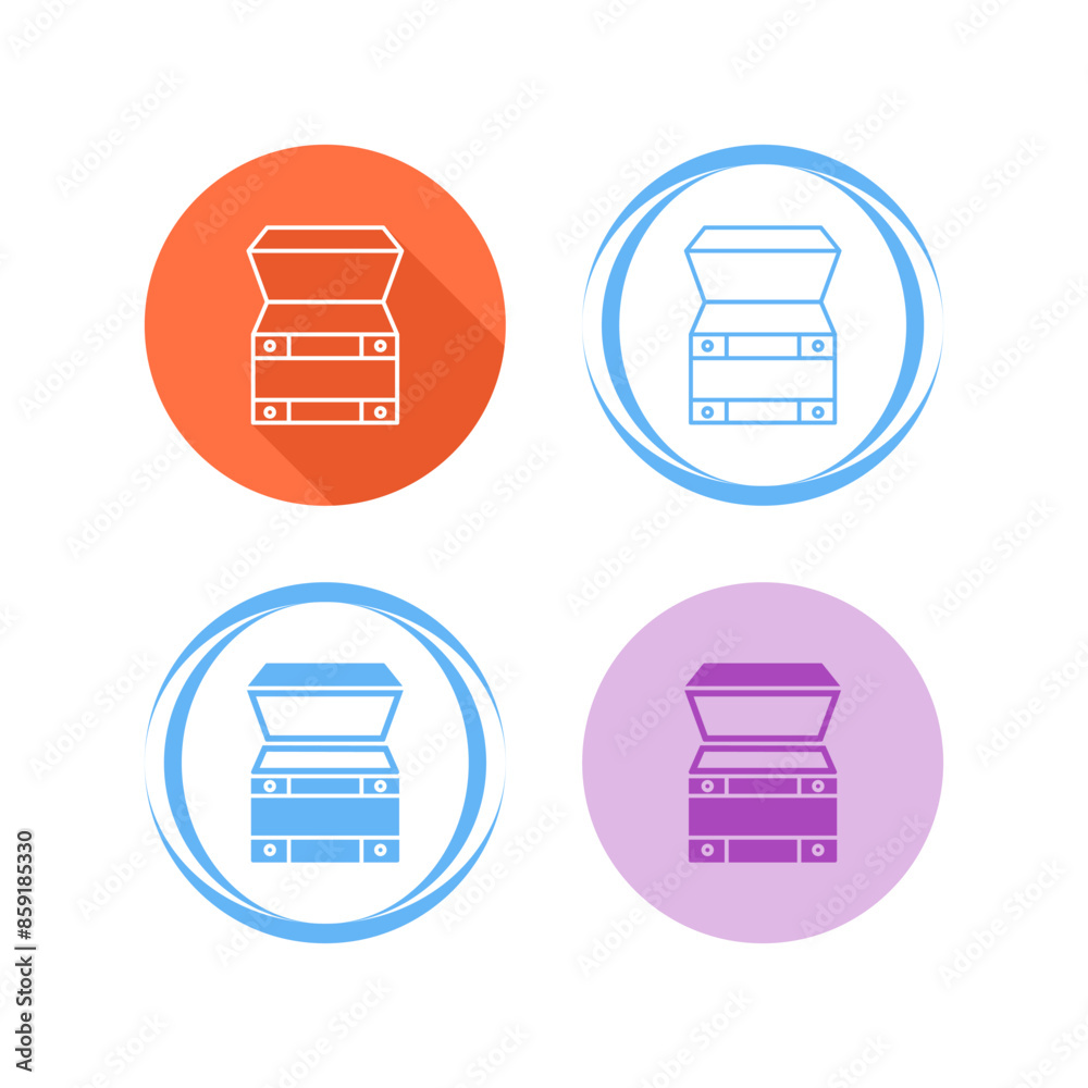 Open Treasure Box Vector Icon Open Treasure Box Vector Icon