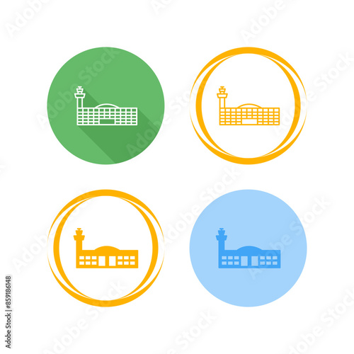 Airport Building Vector Icon