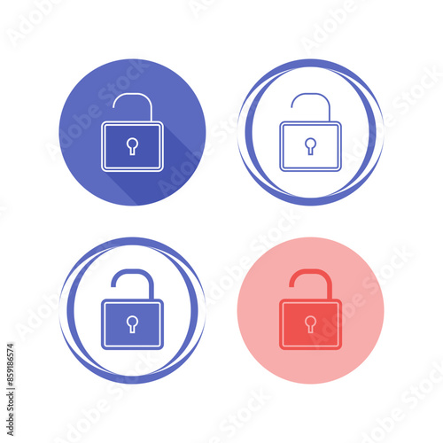 Open Lock Vector Icon Vector Icon