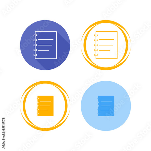 Notepad Vector Icon