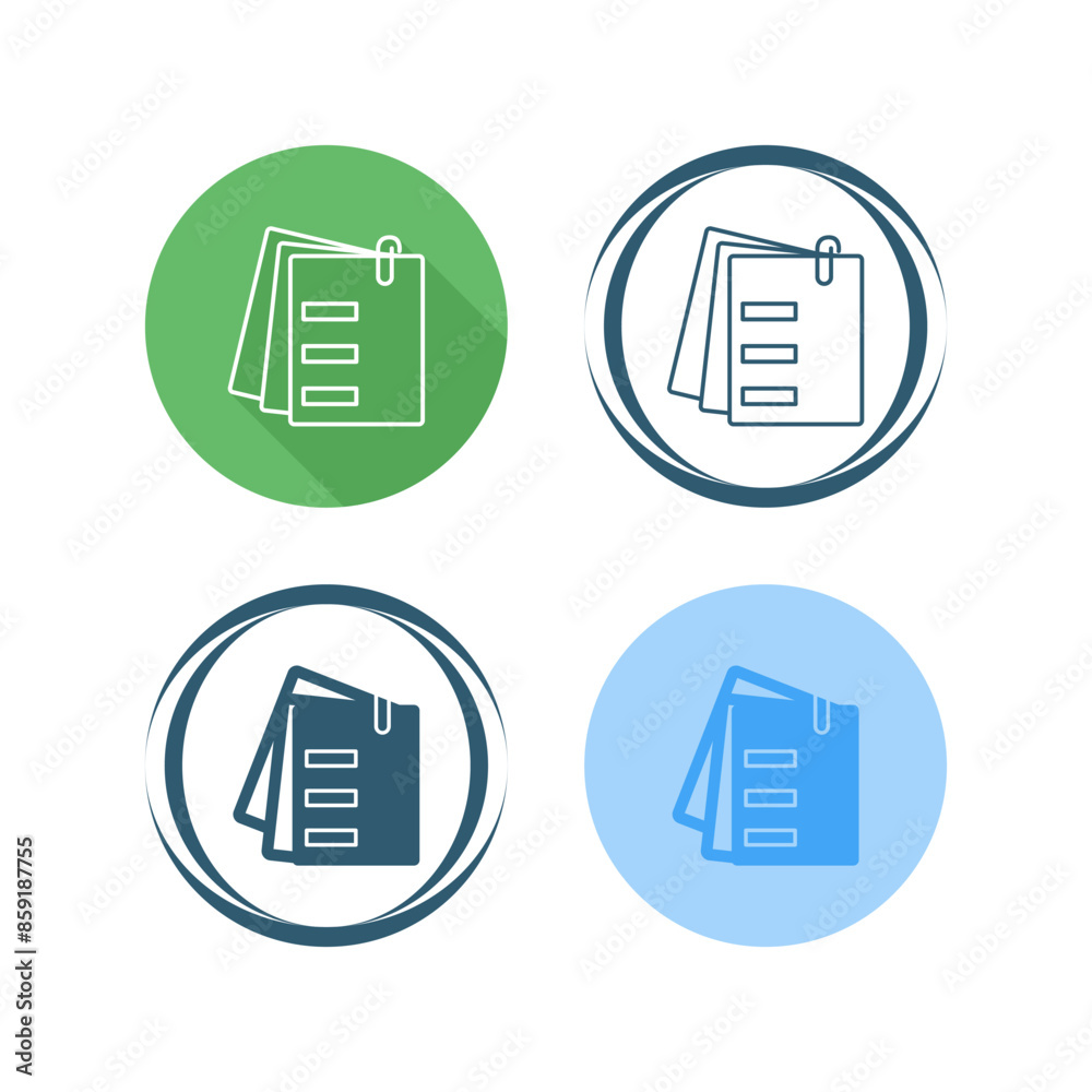 Attached Documents Vector Icon Attached Documents Vector Icon