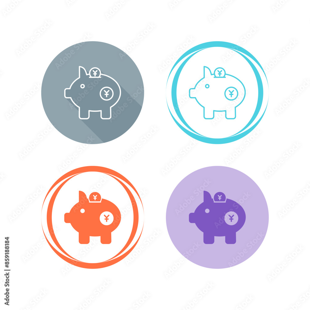 Piggy Bank Vector Icon Piggy Bank Vector Icon