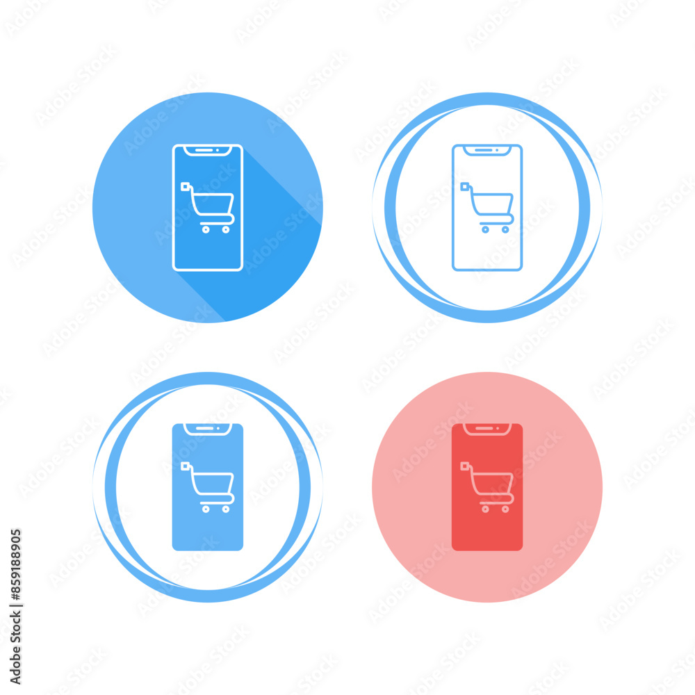 Mobile Shopping Vector Icon Mobile Shopping Vector Icon