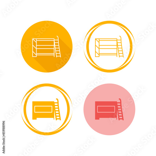 Bunk bed Vector Icon