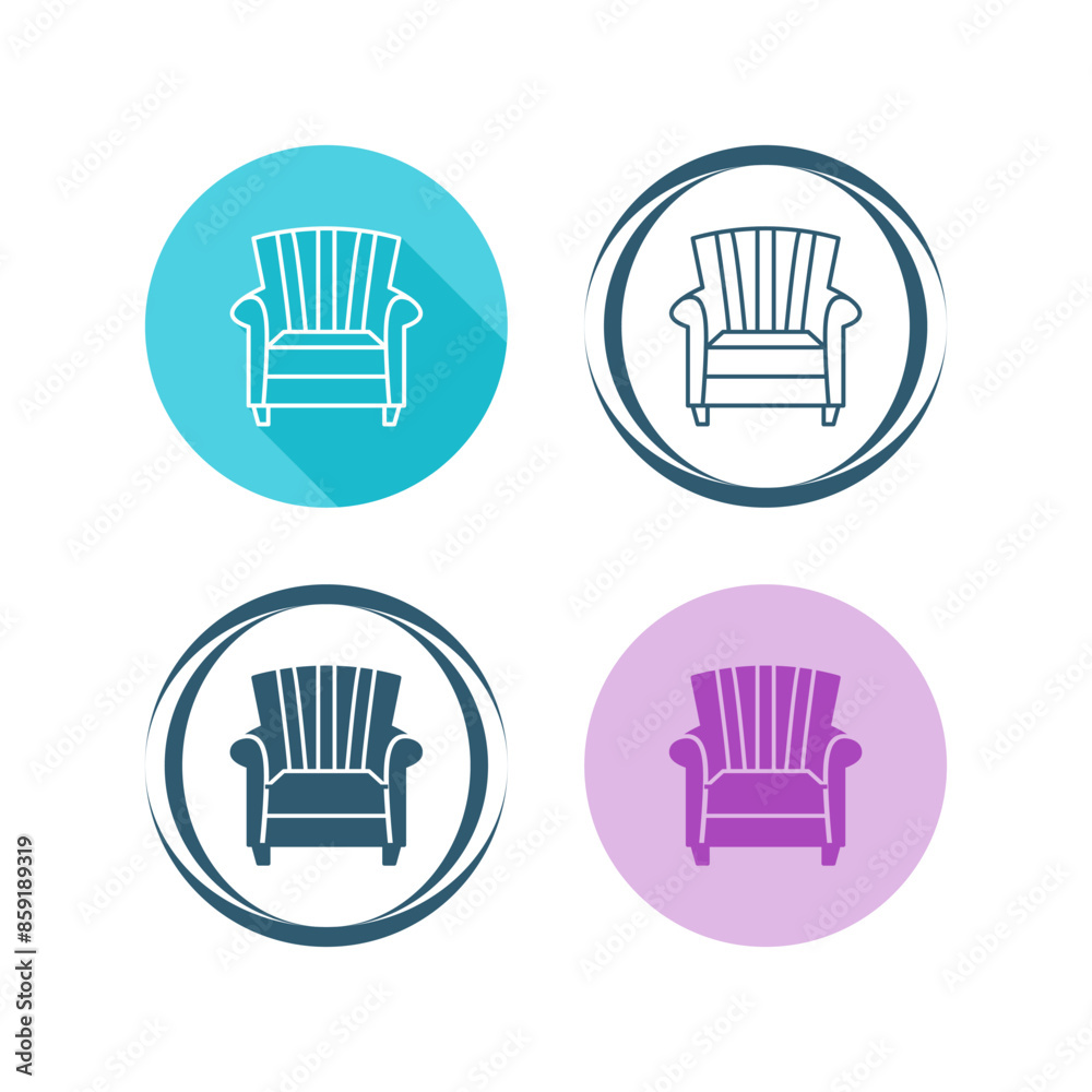Single Sofa Vector Icon Single Sofa Vector Icon
