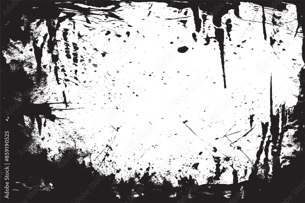 Obraz premium Vintage Black and White Grunge Texture: Abstract Scratch, Dust, and Smudges on Old Background
