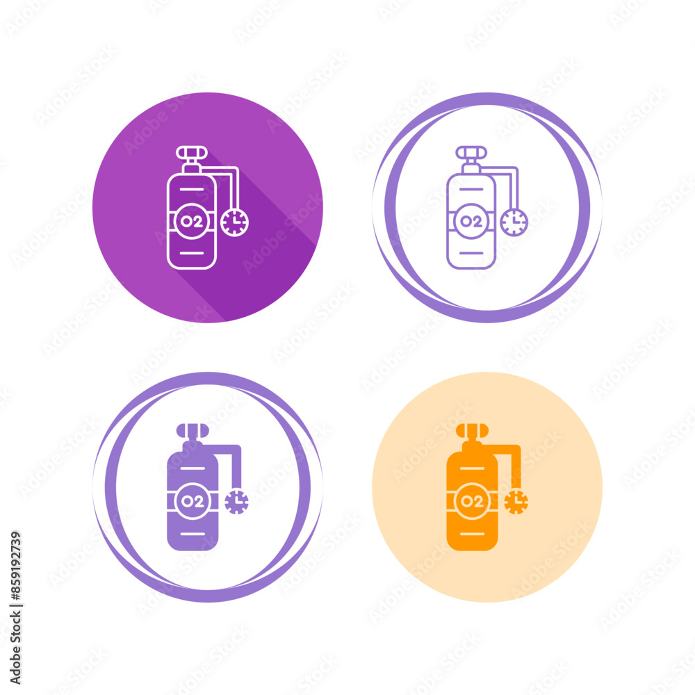 Oxygen Tank Vector Icon Oxygen Tank Vector Icon