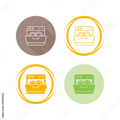Dishwasher Vector Icon