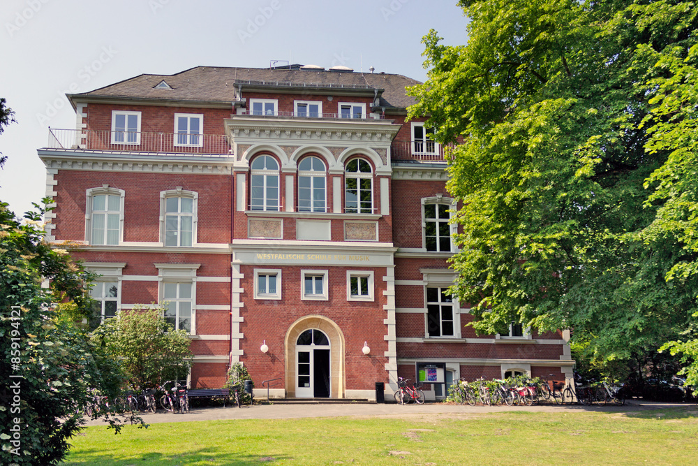 Historische Gebäude, Westfälische Schule für Musik in Münster, Westfalen,