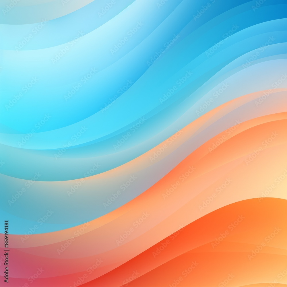 Abstract background with gradient of neon pastel orange, neon pastel blue, and white colors, wallpaper, backdrop