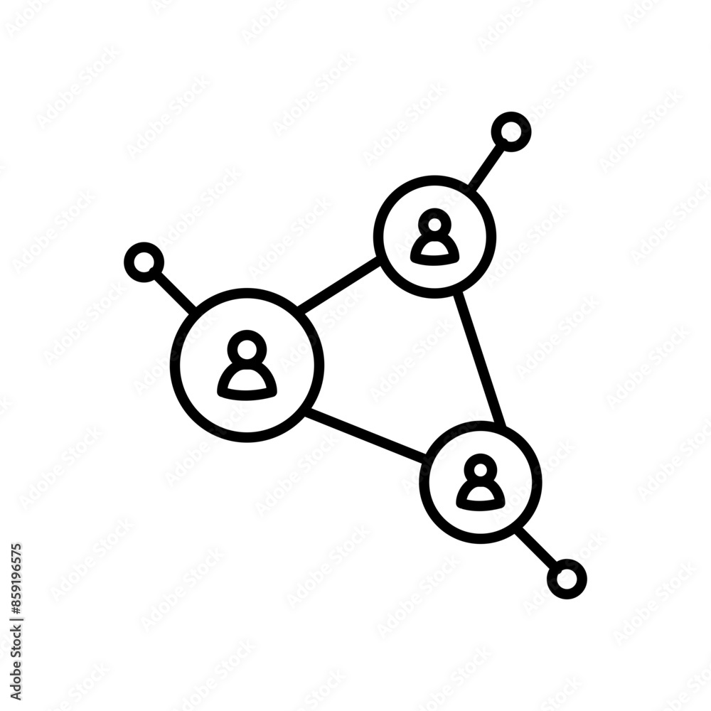 Social Network Icon Perfect for Online Community and Connections Social Network Icon Perfect for Online Community and Connections